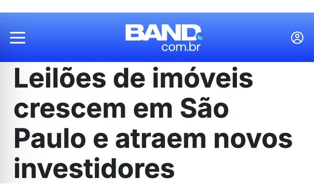 Manchete da Band: Leilões de imóveis crescem em São Paulo e atraem novos investidores